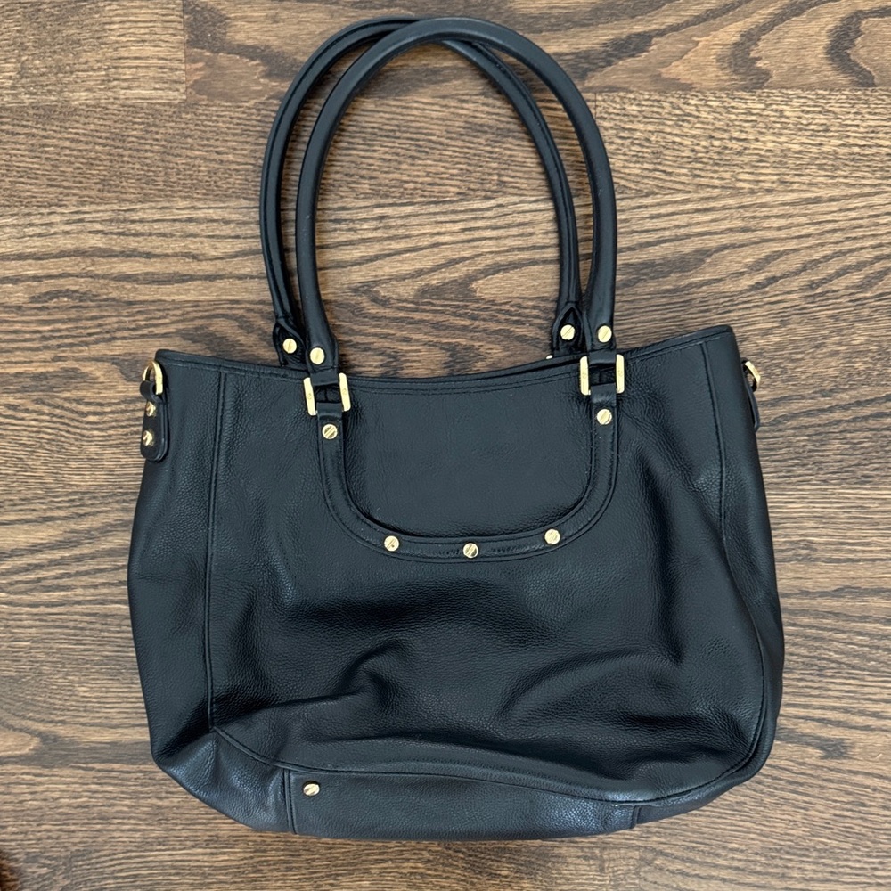 Tory Burch Black Tote with Gold Details - Picture 2 of 8
